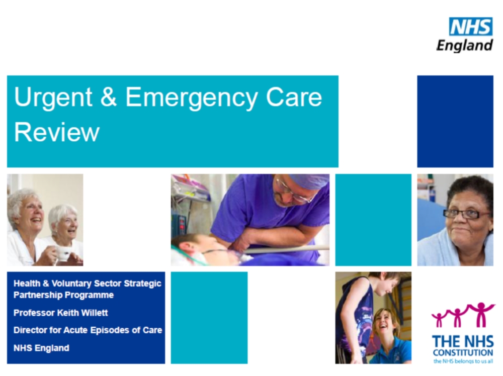 Emergency Care Review – give your input on how self care can help